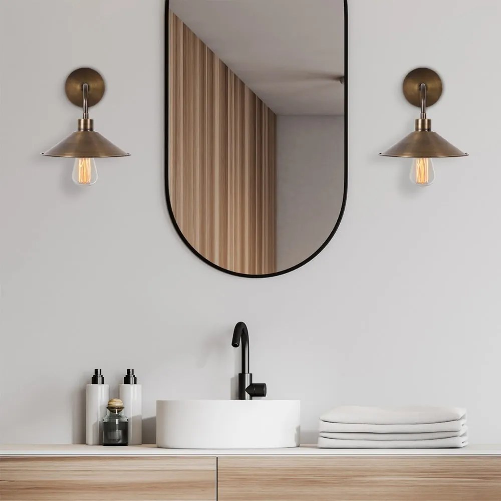 Kinkiet w kolorze brązu ø 24 cm Berceste – Opviq lights