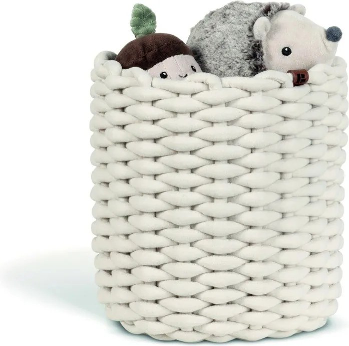 Tekstylny koszyk ø 25x25 cm Peach Skin Round M – Bigso