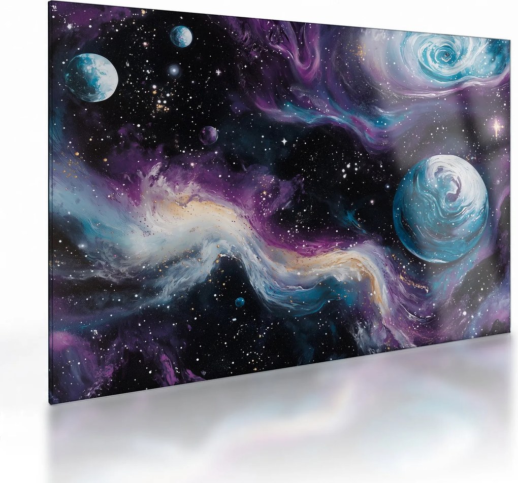 Obraz na szkle - Malowany wszechświat (70x50 cm)