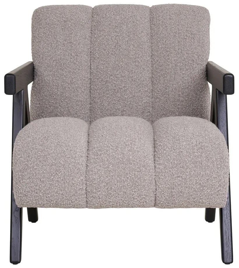 Jasnoszary fotel z materiału bouclé Florence – House Nordic