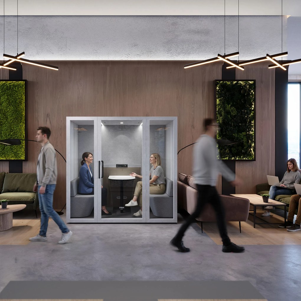 Budka akustyczna do biura INBOX 4-osobowa 2200 x 2200 x 1220 mm