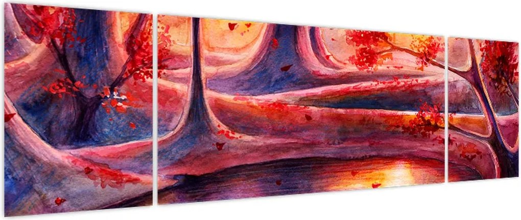 Obraz magicznego lasu (170x50 cm)