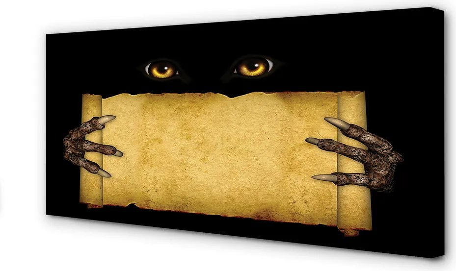 Obraz canvas na ścianę Oczy i Palce na Kartce