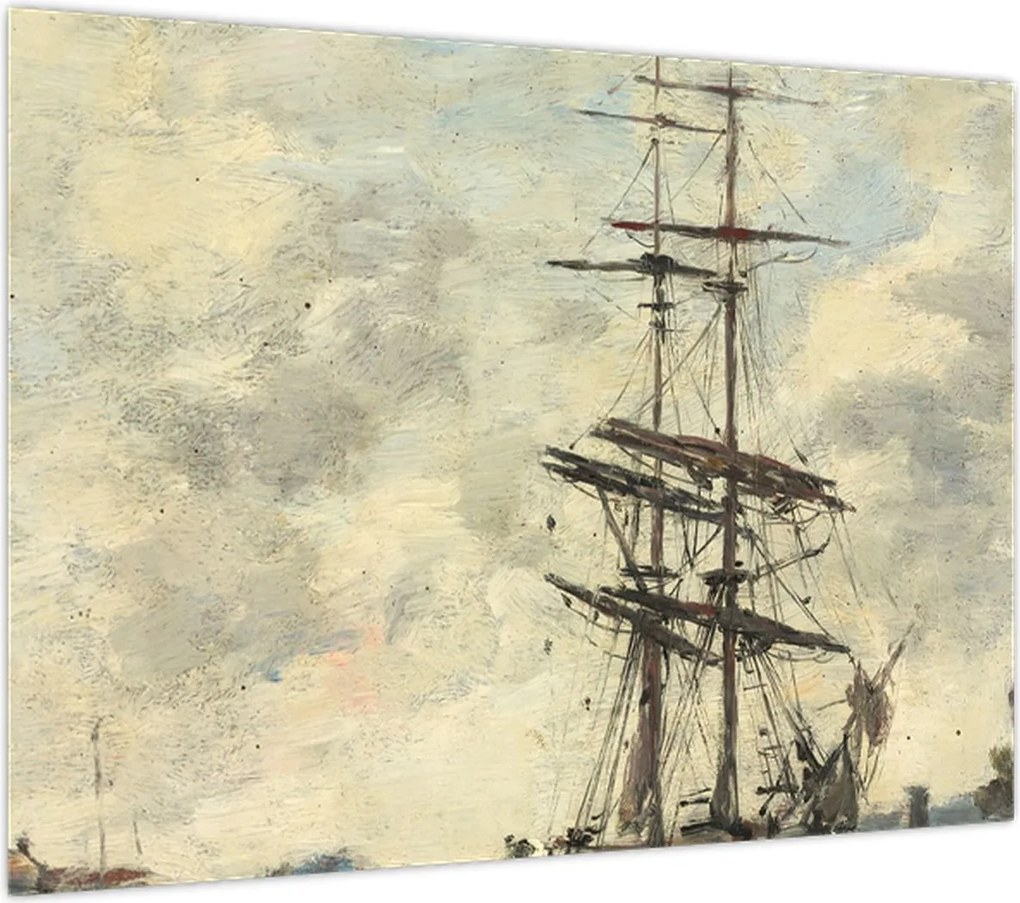 Obraz - Eugène Boudin, Ship on the Touques, reprodukcje (70x50 cm)