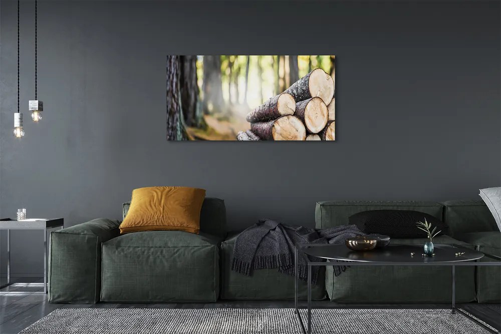 Obraz drukowany na płótnie Esencja Drewna Z Lasu