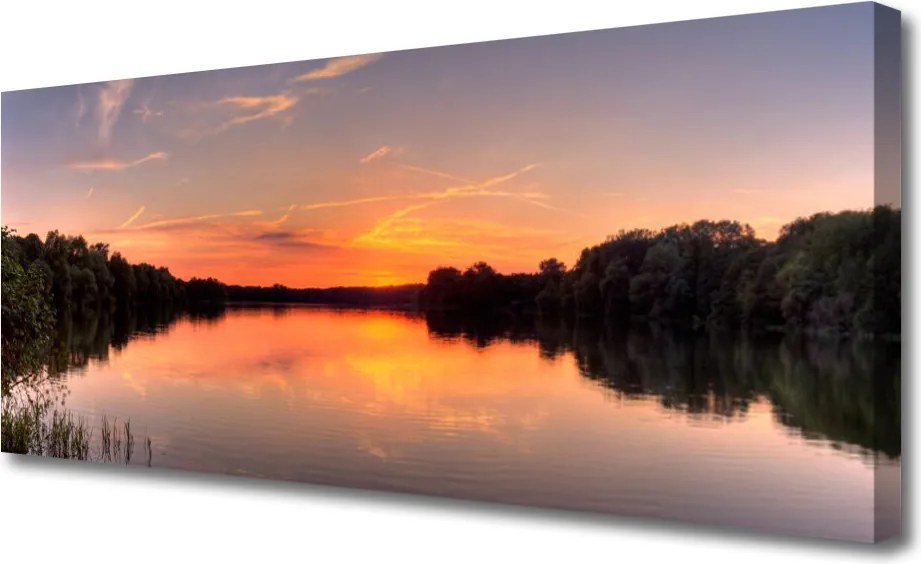 Obraz canvas Leśna Cisza nad Jeziorem