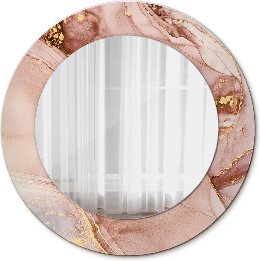 Lustro dekoracyjne okrągłe Abstrakcyjny płyn