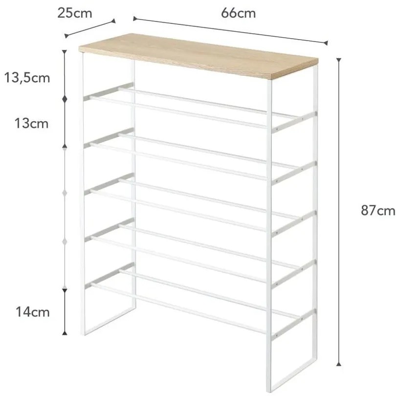 Biała metalowa szafka na buty Tower – YAMAZAKI