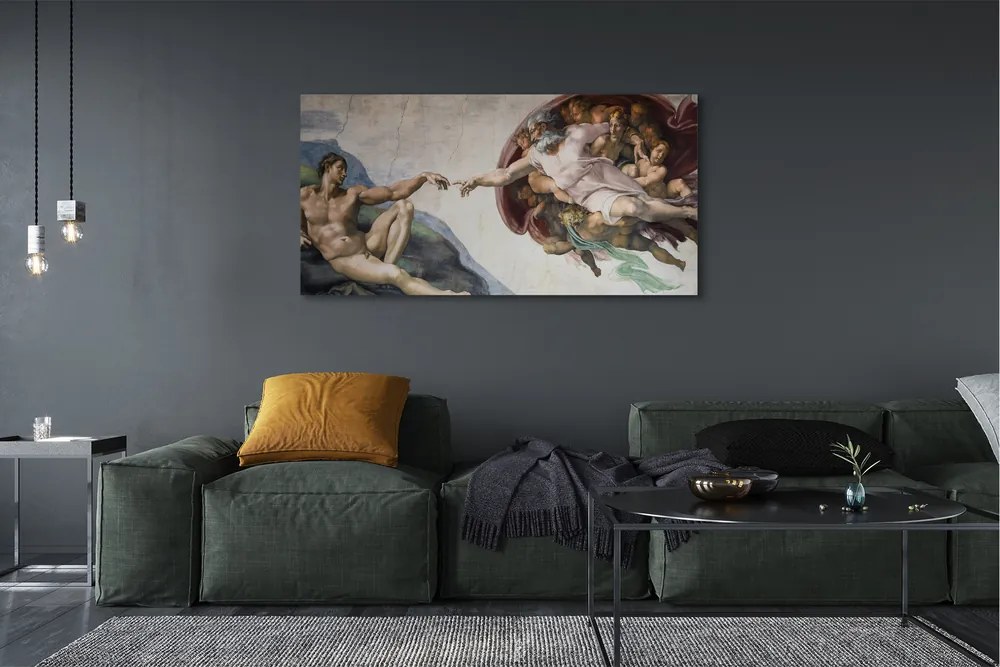 Obraz drukowany na płótnie Stworzenie Adama - Michał Anioł