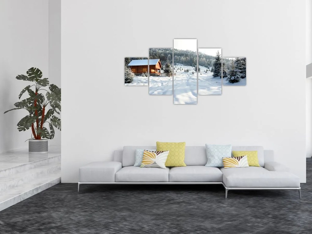 Obraz - Górska chata (125x70 cm)