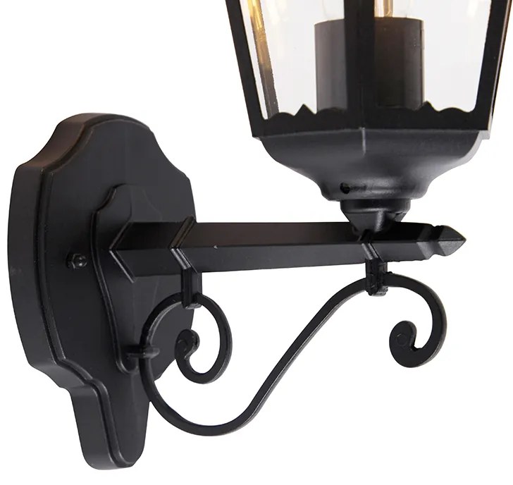 Zewnetrzna Klasyczna lampa ścienna zewnętrzna czarna IP44 - Havana Up klasyczny/Antyczny Oswietlenie zewnetrzne