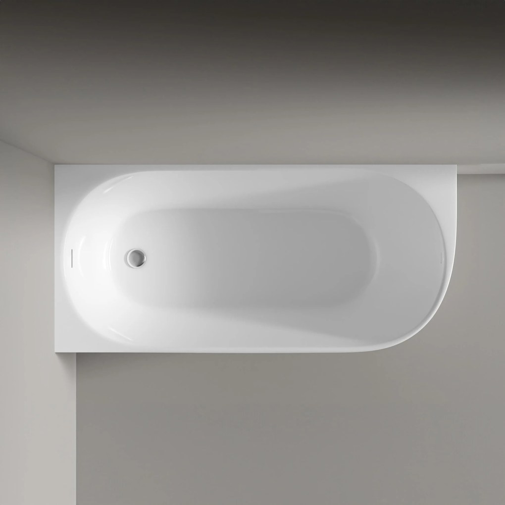 Wanna wolnostojąca przyścienna oszczędzająca miejsce NORA CORNER