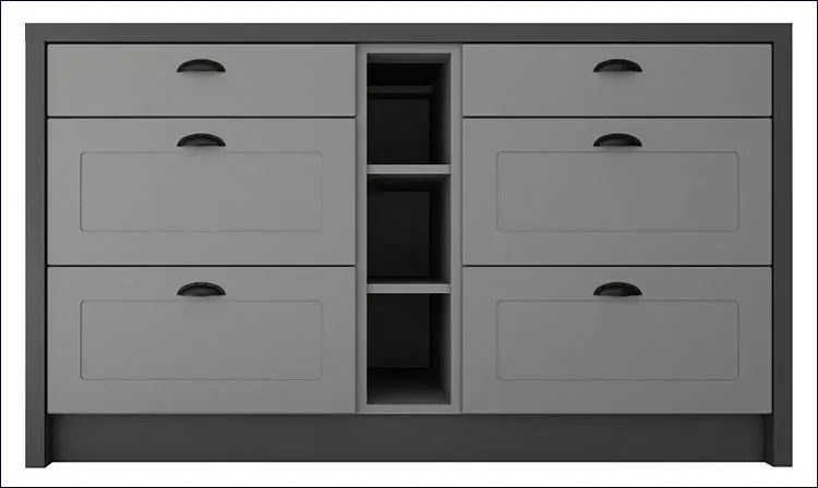 Wyspa kuchenna szary grafit D6-W42