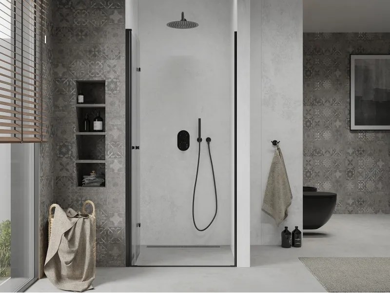 Mexen Lima drzwi prysznicowe składane 100 cm, transparent, czarne - 856-100-000-70-00