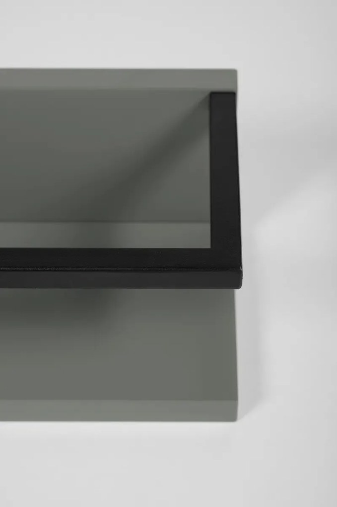 Półka łazienkowa z relingiem LOV 40 cm szaro-zielony półmat KROFAM