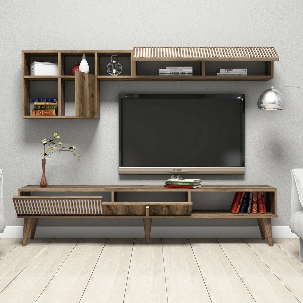 Ściana telewizyjna Milan Walnut