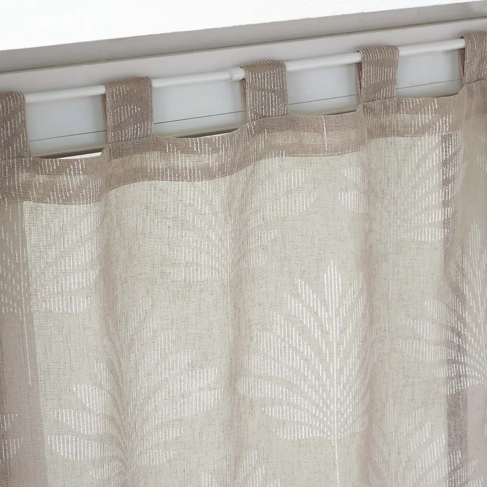 Brązowe firanki z woalu zestaw 2 szt. 60x90 cm Levita – douceur d'intérieur