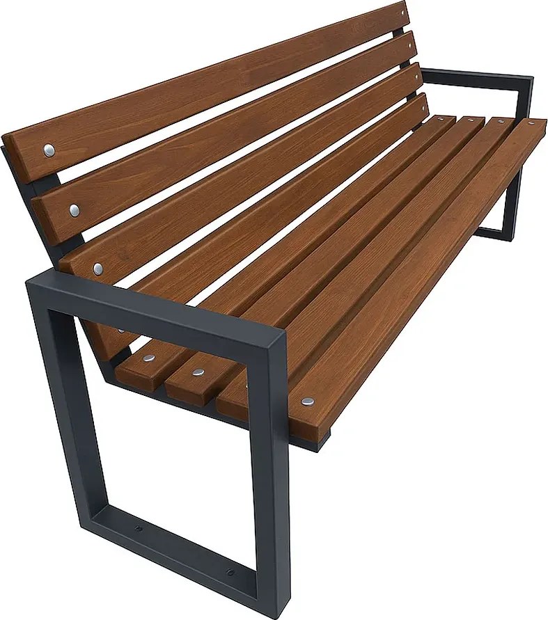 Ogrodowa ławka w kolorze orzech F6-T52