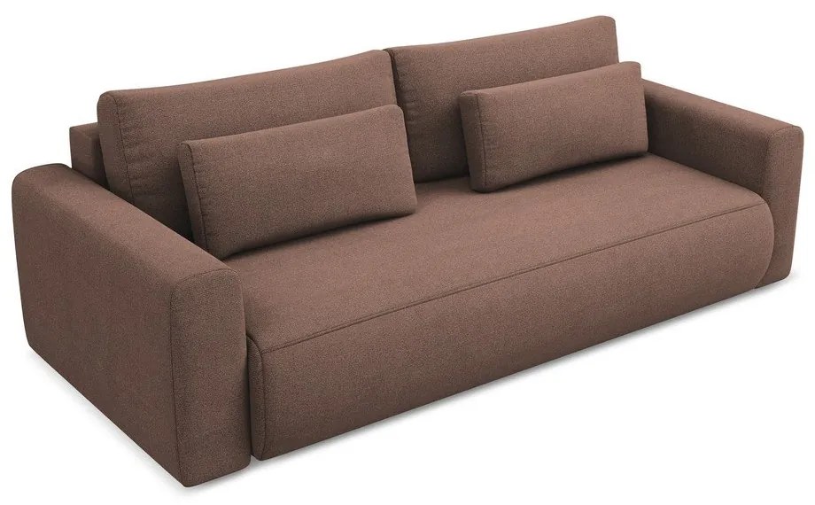 Różowa rozkładana/ze schowkiem sofa 238 cm Kapua – Makamii