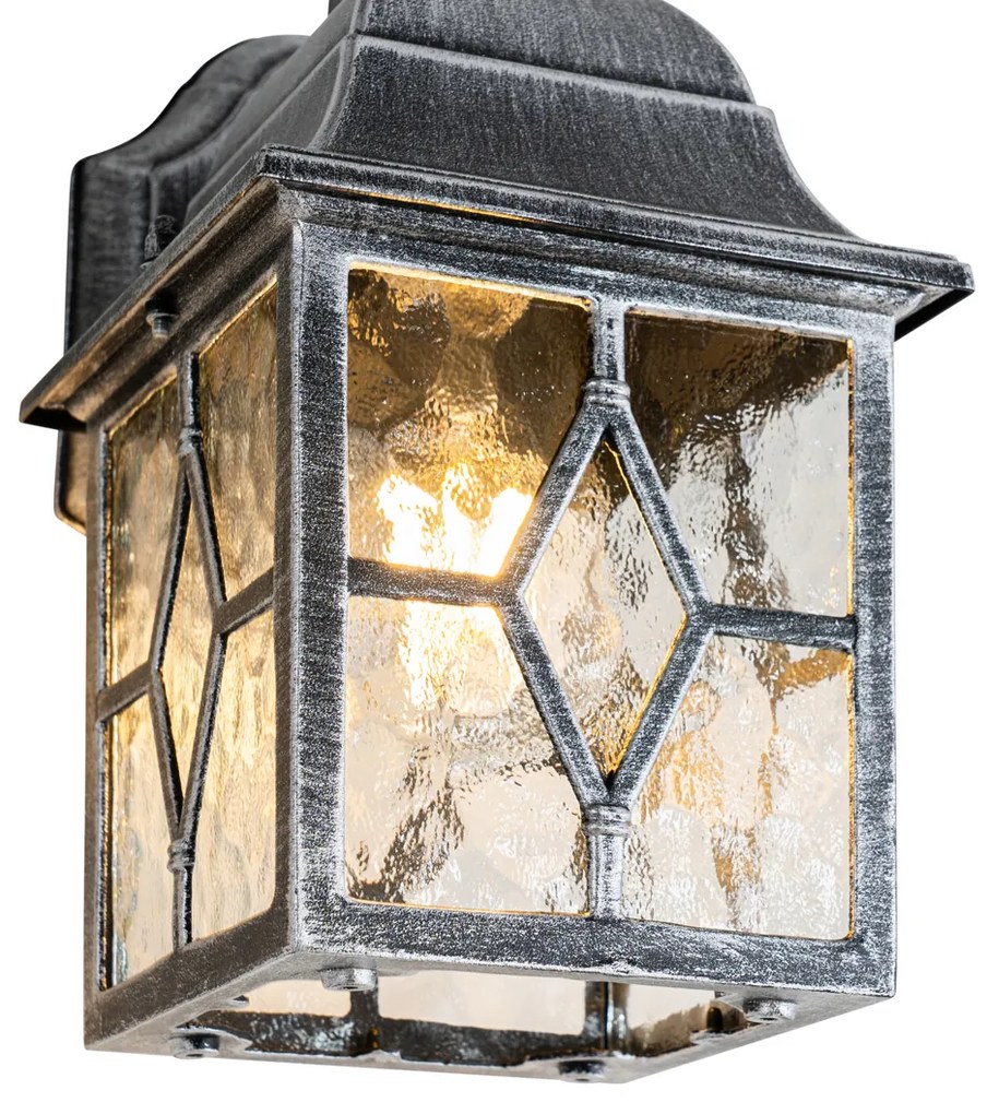 Zewnetrzna Romantyczna zewnętrzna lampa ścienna w stylu antycznym srebrnym - London Rustykalny / Vintage Oswietlenie zewnetrzne