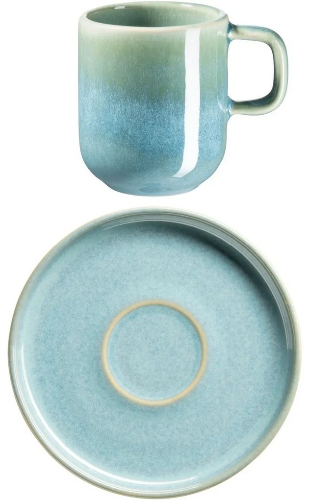 Mäser Zestaw filiżanek do espresso z spodkamiCordelia Atacama Green, 6+6 szt.