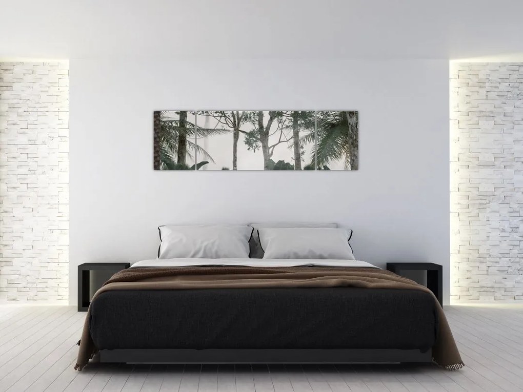 Obraz - dżungla w porannej mgle (170x50 cm)