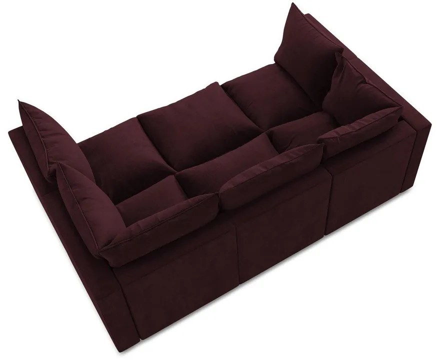 Bordowa sofa 255 cm Manao – Makamii