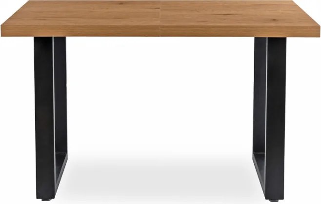 Stół Prostokątny Rozkładany TOMAS 130-230 cm Dąb Złoty/Czarny do Jadalni Nowoczesny Loft