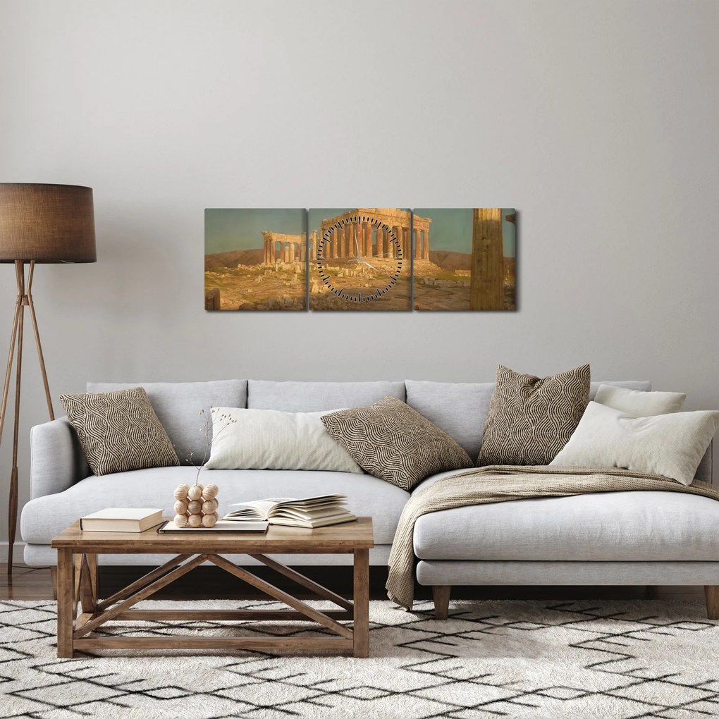 Obraz - Frederic Edwin Church, The Parthenon, reprodukcje (z zegarem) (90x30 cm)