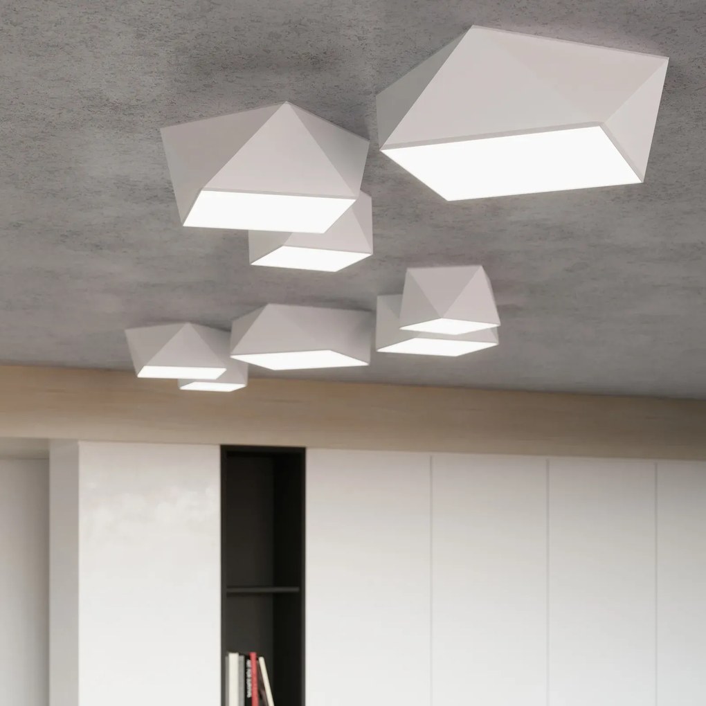 Plafon HEXA 25 biały geometryczny SOLLUX  LIGHTING