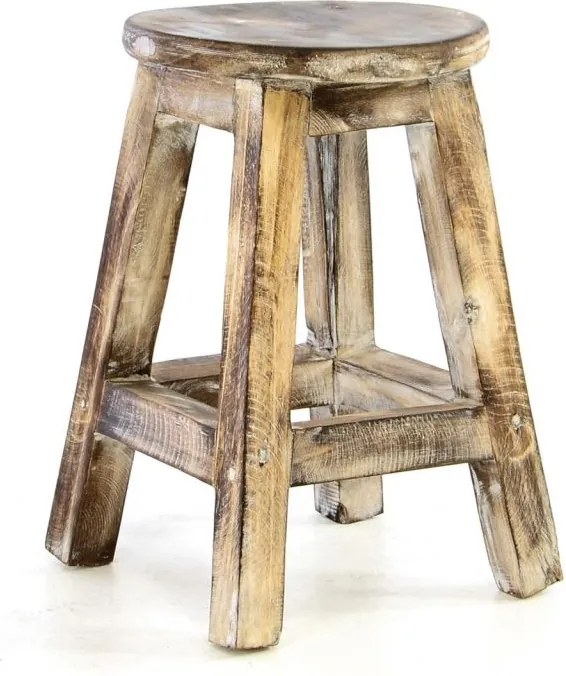 DIVERO Vintage stołek, 40 cm