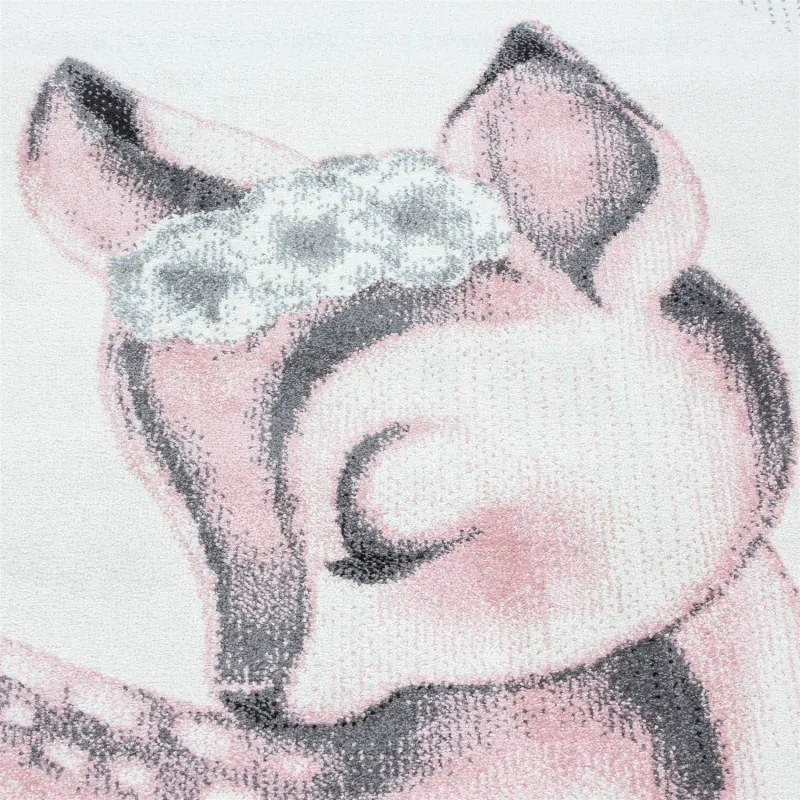 Dywan dziecięcy Bambi  różowo-kremowy 160 cm x 230 cm
