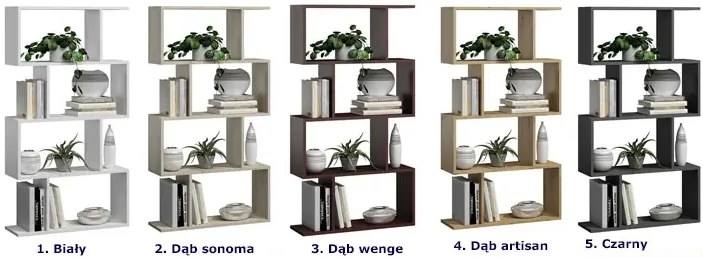 Biały nowoczesny regał do salonu H0-R97