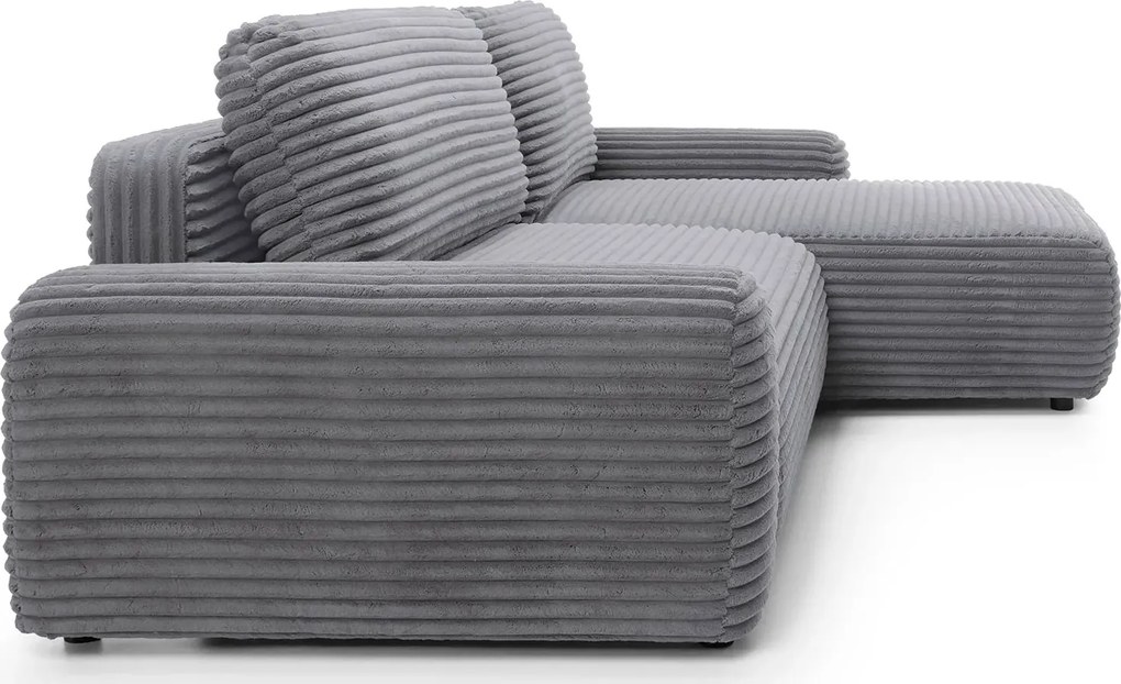 Ciemnoszary narożnik sztruksowy do salonu C9-F72