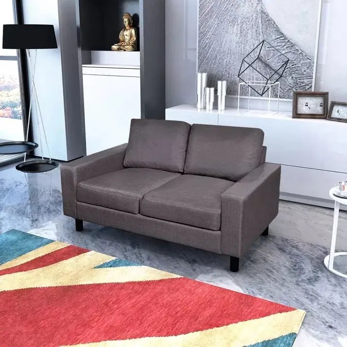 Materiałowa, ciemnoszara 2-osobowa sofa – Clarens