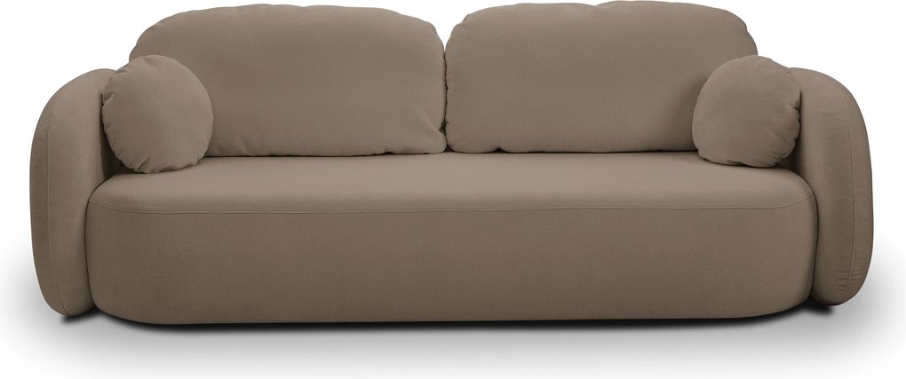Masseno Sofa AMICO z funkcją spania i pojemnikiem na pościel - Brązowy - SICURO 45