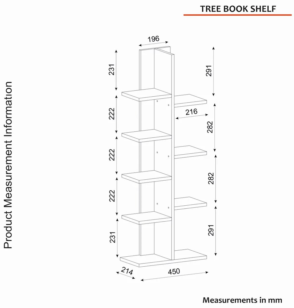 Biblioteczka Tree White