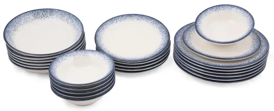 24-częściowy zestaw talerzy porcelanowych Kutahya Hurgo