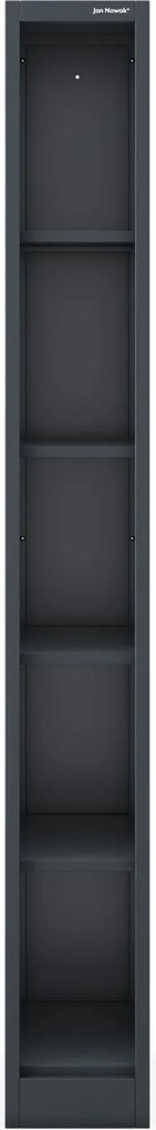 Metalowy regał na segregatory Tim, 25 × 40 × 195 cm, kolor antracyt
