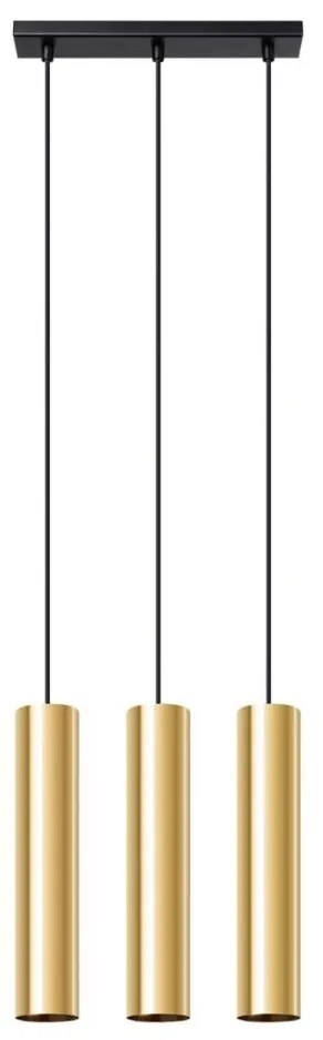 Sollux SL.1201 - Żyrandol na lince LAGOS 3xGU10/10W/230V złoty