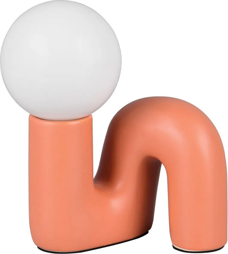 Pomarańczowa lampa stołowa ceramiczna (wysokość 21,5 cm) Quinn – Reality