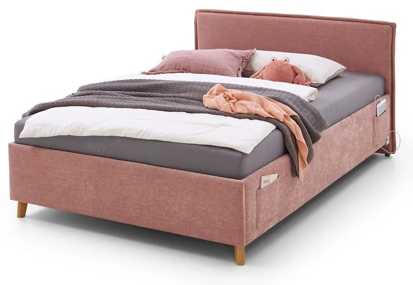 Różowe łóżko dziecięce 90x200 cm Fun – Meise Möbel