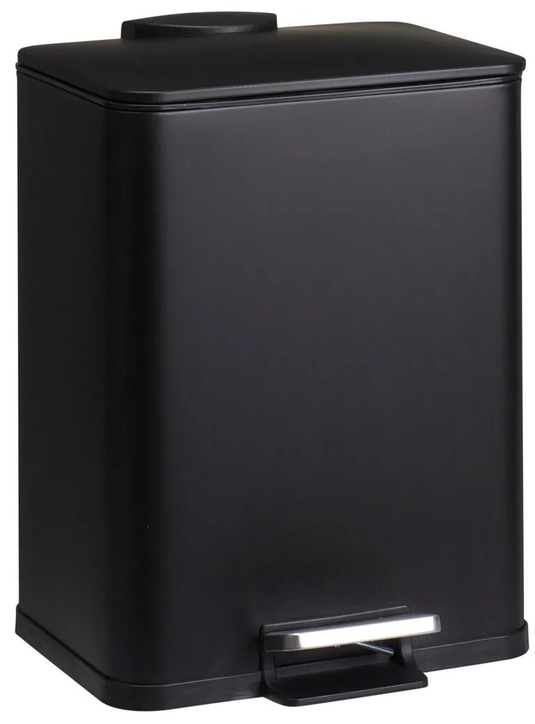 Metalowy kosz na śmieci DELTA, czarny, 20 l