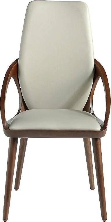 Kremowe krzesło z ekoskóry 4066 ANGEL CERDA