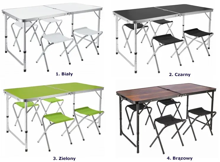 Czarny turystyczny zestaw mebli ogrodowych A9-E76