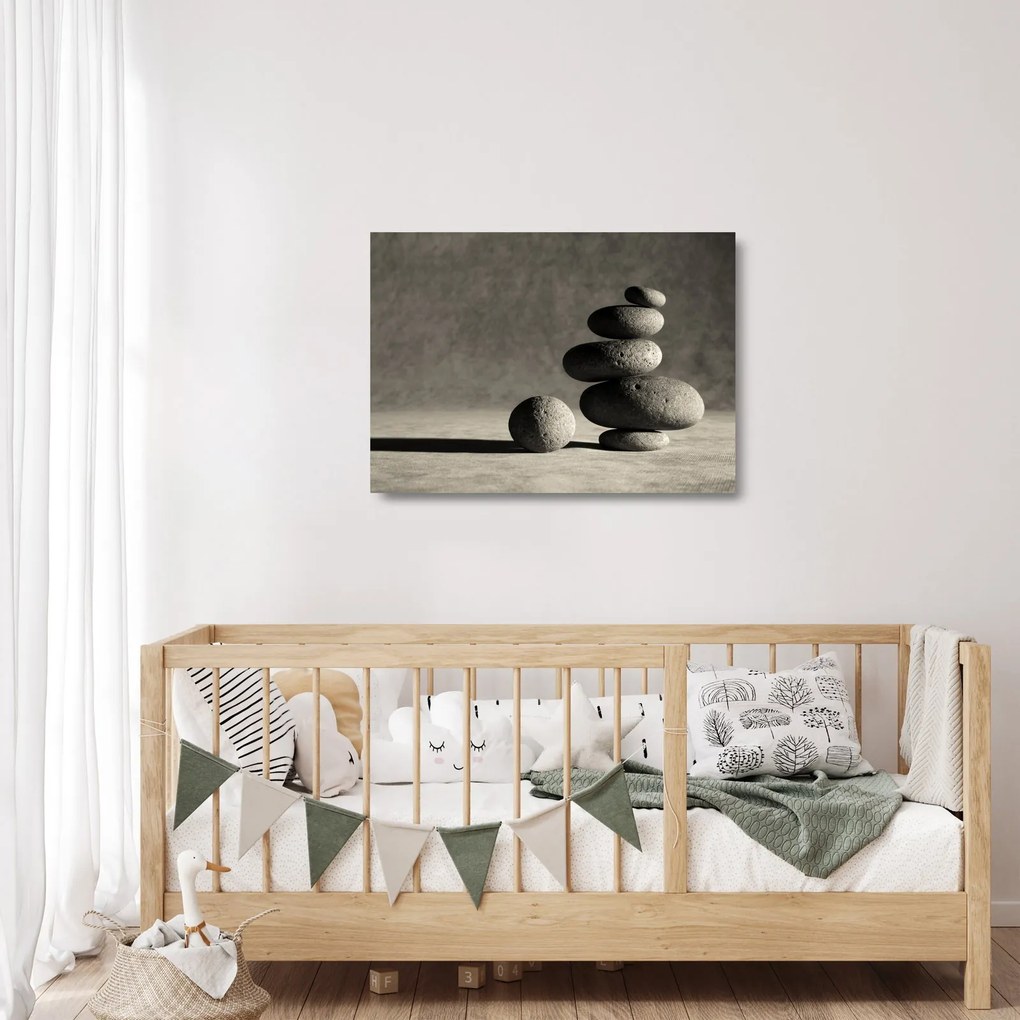 Obraz na szkle - Szare kamienie (70x50 cm)