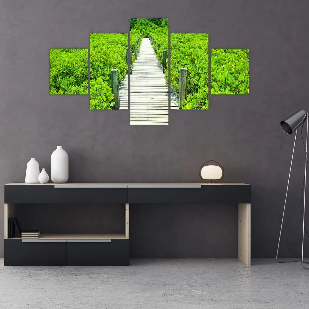 Obraz - drewniany chodnik (125x70 cm)