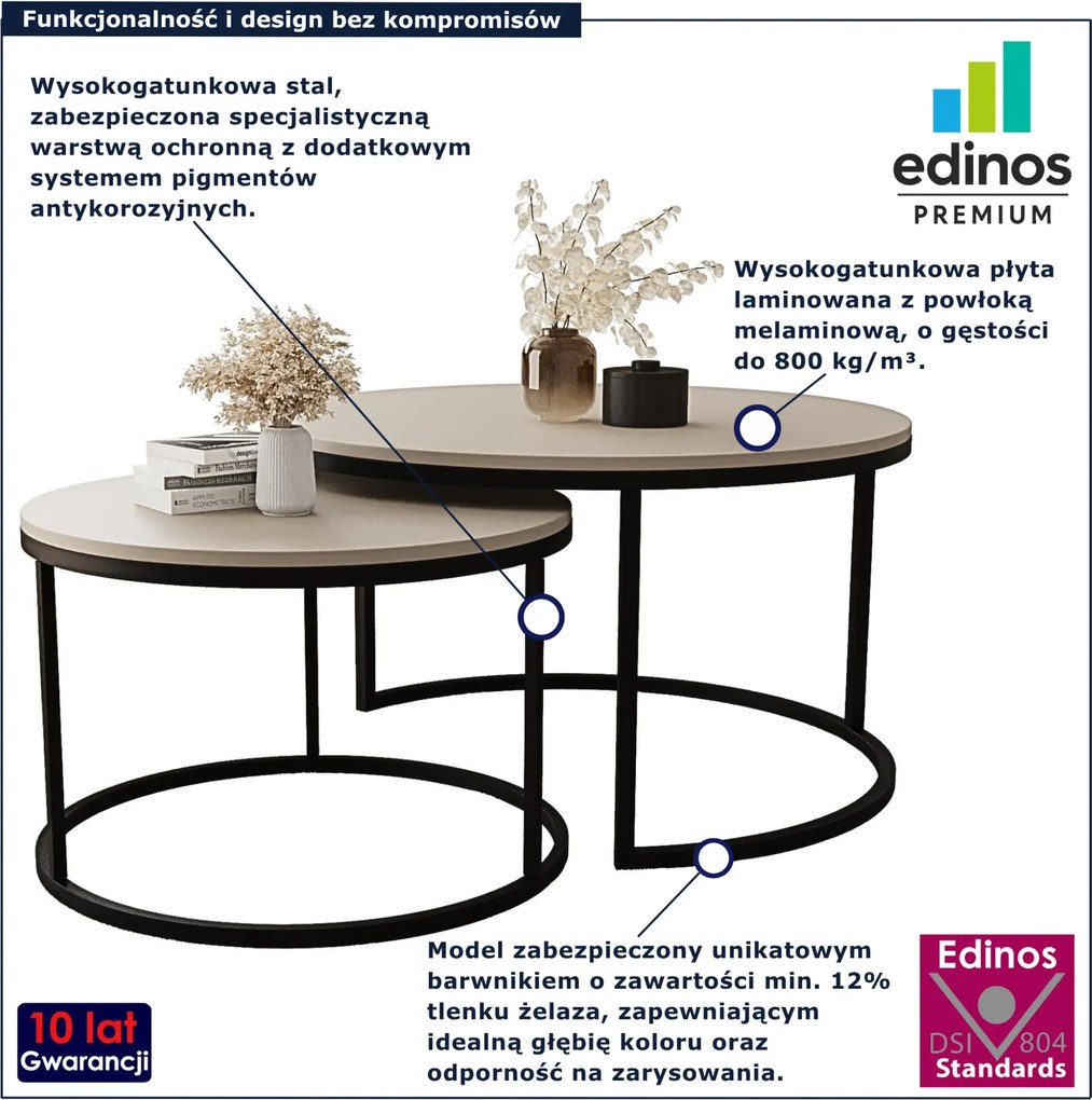 Zestaw 2 kaszmirowych stolików kawowych Z9-N44