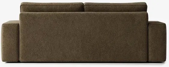 Sofa z Funkcją Spania CAMELIA Brązowa Boucle Nowoczesna