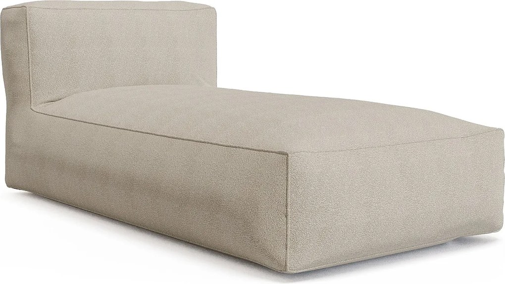 Szezlong ogrodowy z tkaniny z bukli  - Beżowy - NOUMARA od MYLIA